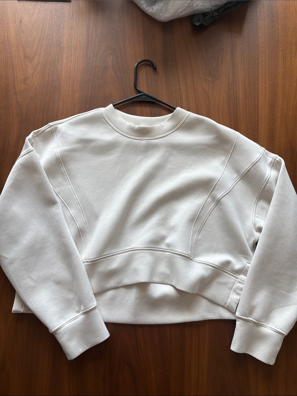 Cropped Crewneck Sweatshirt - White